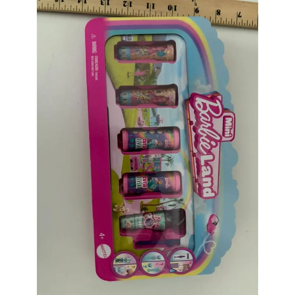 Barbie Mini Barbie Land 5-Pack Pop Reveal Dolls, 1.5-inch Mini Doll with Surpris